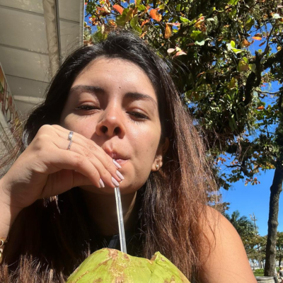 Vania image with a coconut